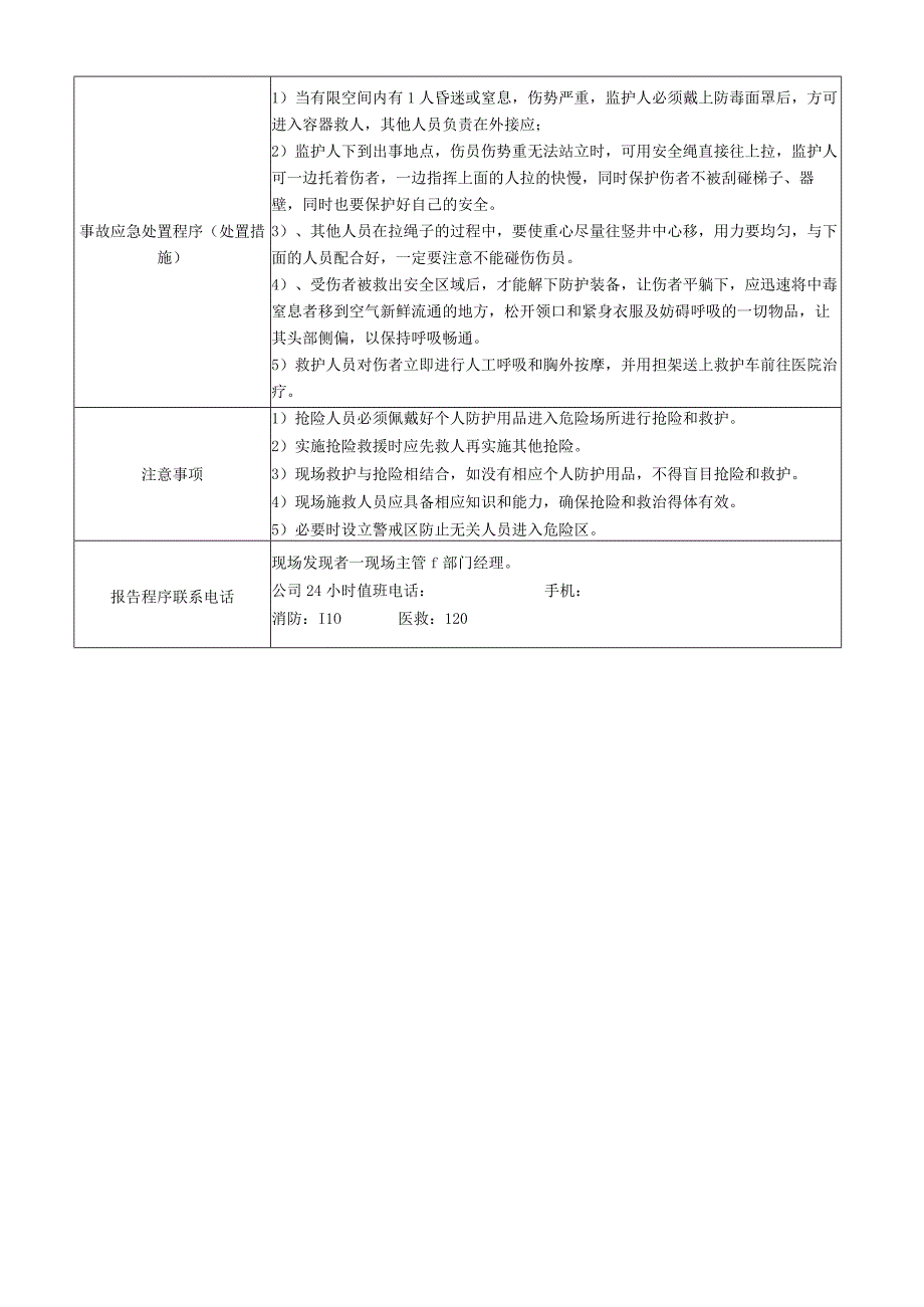 有限空间作业事故现场处置方案.docx_第2页