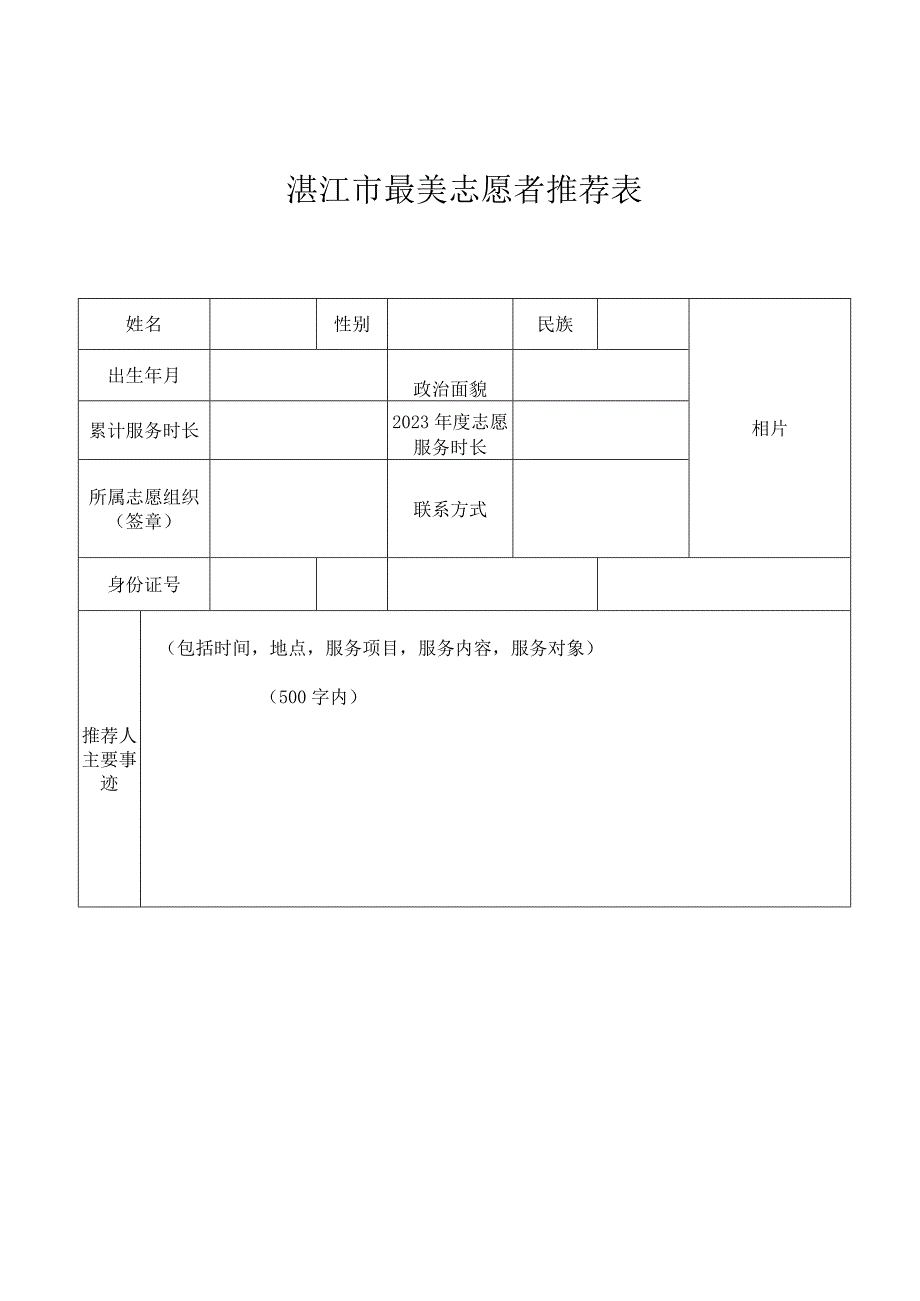 湛江市最佳志愿服务组织申报表.docx_第3页