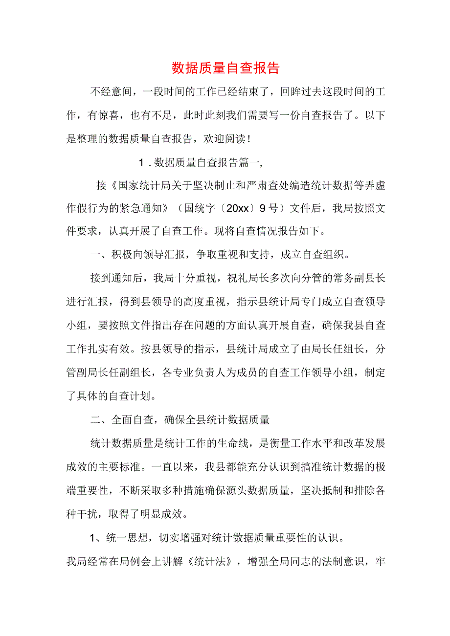 数据质量自查报告.docx_第1页