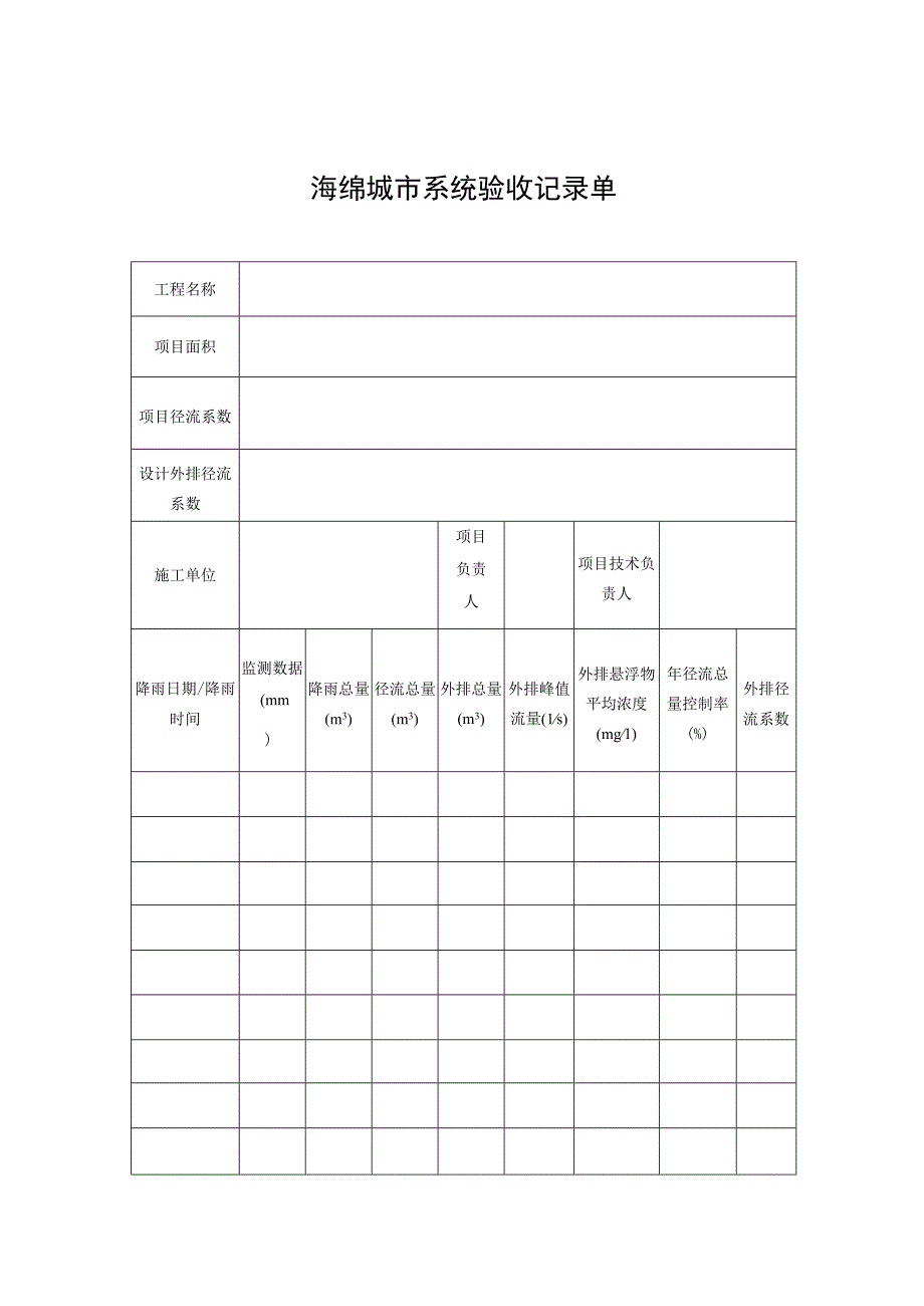 海绵城市系统验收记录单.docx_第1页