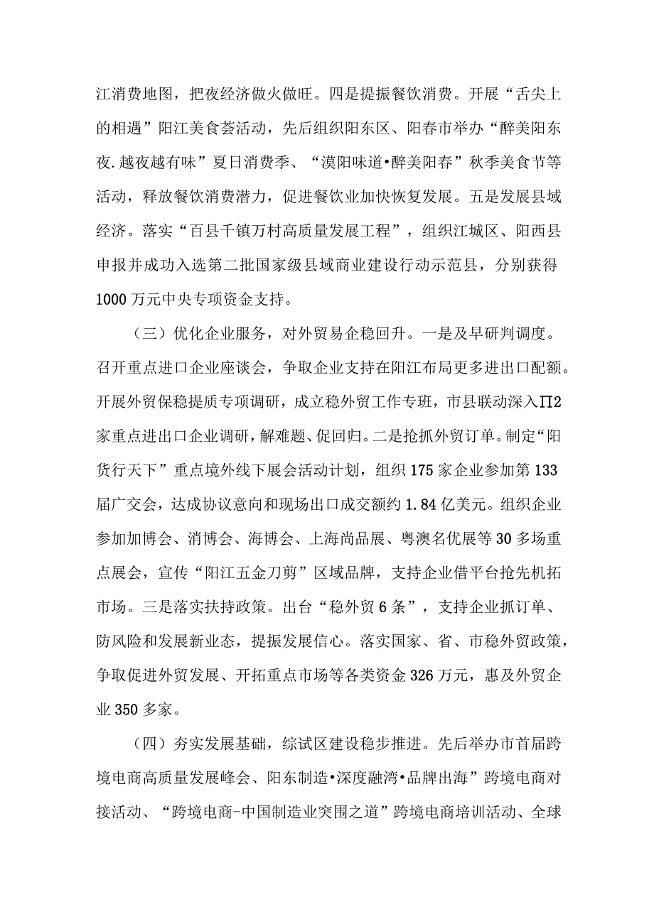 市商务局2023年工作总结和2024年工作计划与市审计局2023年党建工作总结（两篇文）.docx_第3页