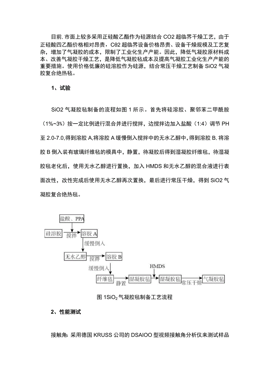 硅溶胶制备SiO气凝胶复合绝热毡.docx_第1页