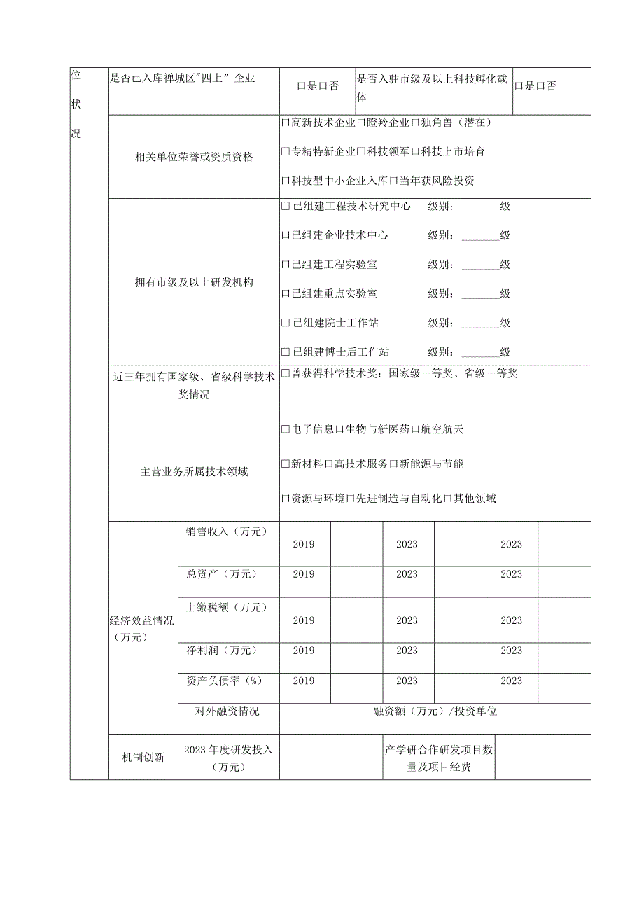 禅城区最具创新力科技企业申请表.docx_第2页