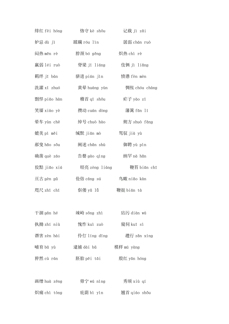 初中语文考试易错拼音300个.docx_第1页