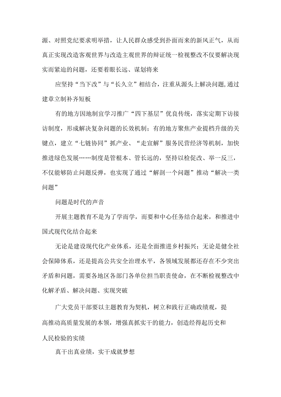 第二批主题教育把检视整改摆在突出位置心得体会发言.docx_第2页