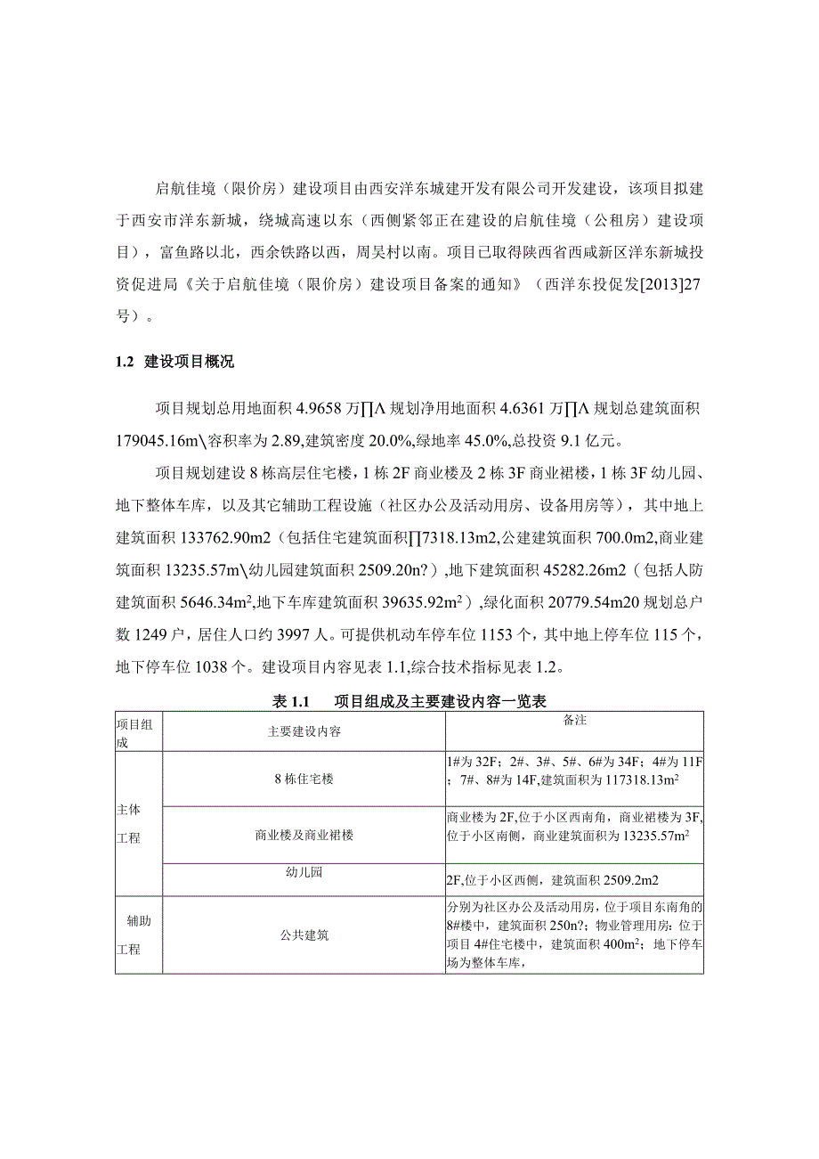 西安沣东城建开发有限公司启航佳境限价房建设项目环境影响评价报告书.docx_第3页