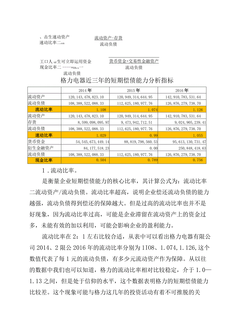 财务报表分析网上作业：任务1格力电器偿债能力分析.docx_第2页