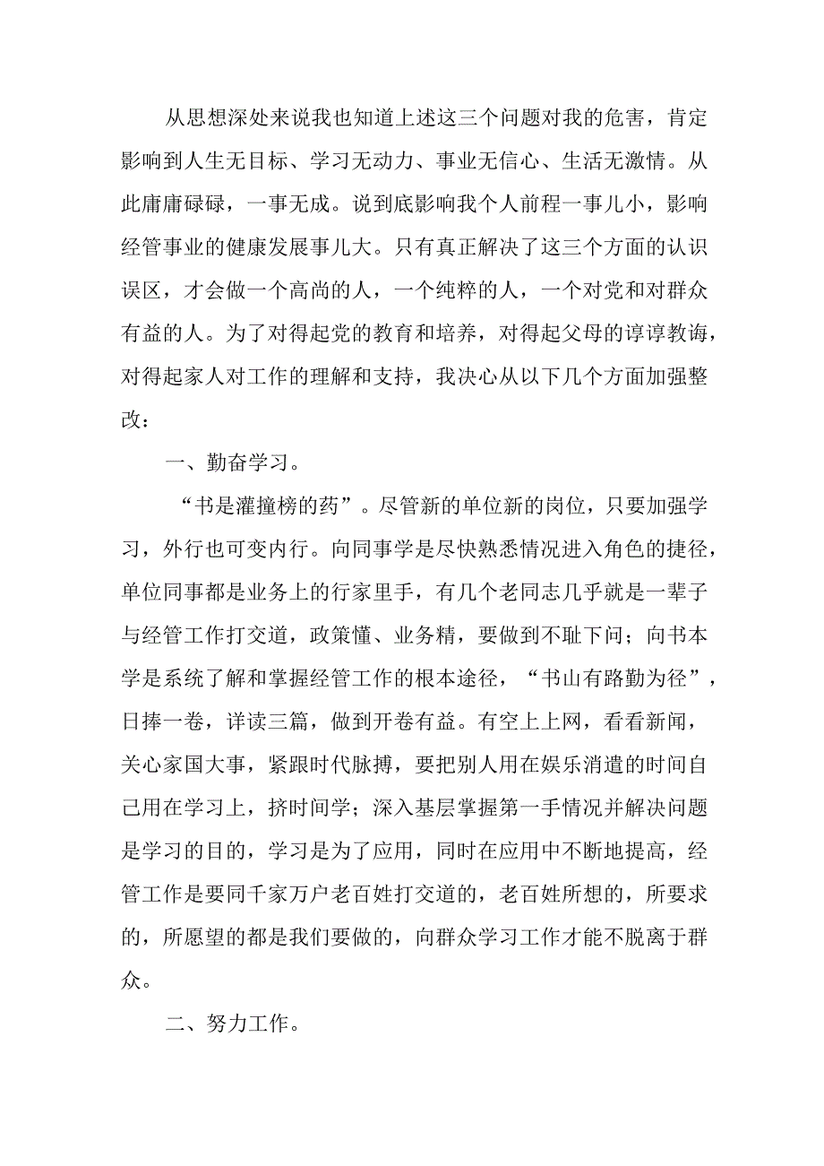 行风存在的问题自查报告.docx_第3页