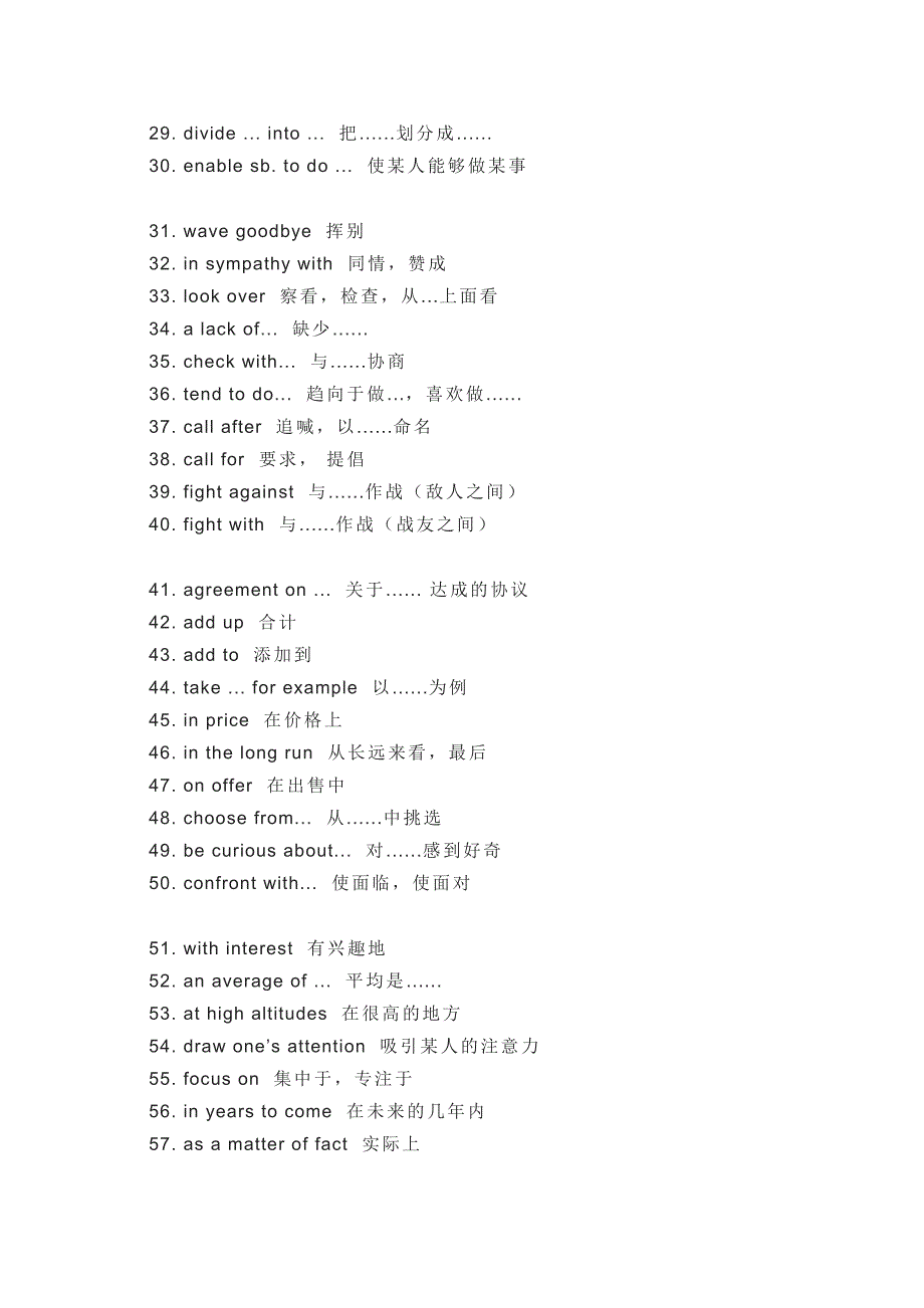 高中英语340个高频词组总结.docx_第2页