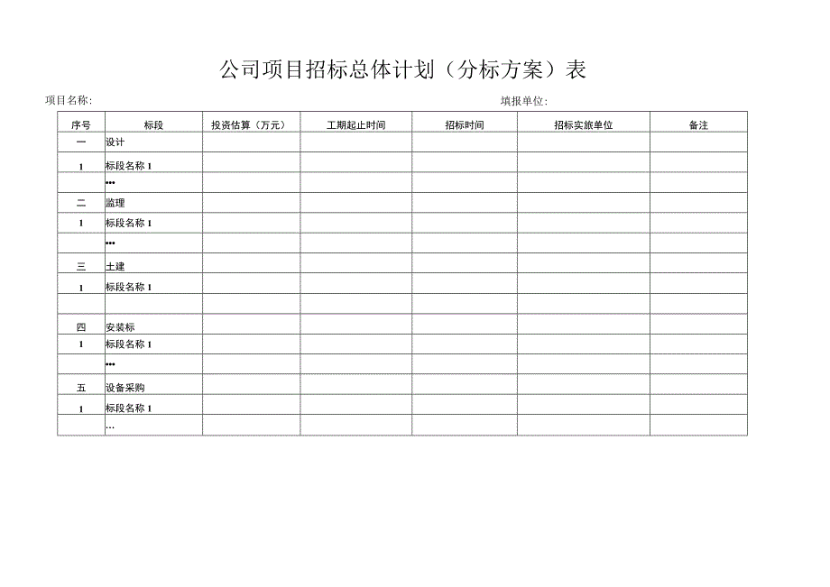 公司项目招标总体计划.docx_第1页