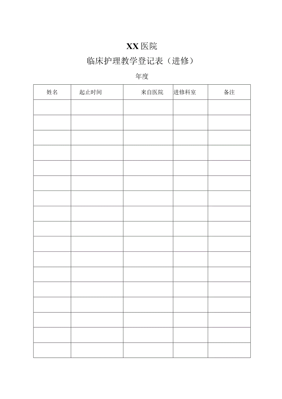 临床护理教学登记表.docx_第1页