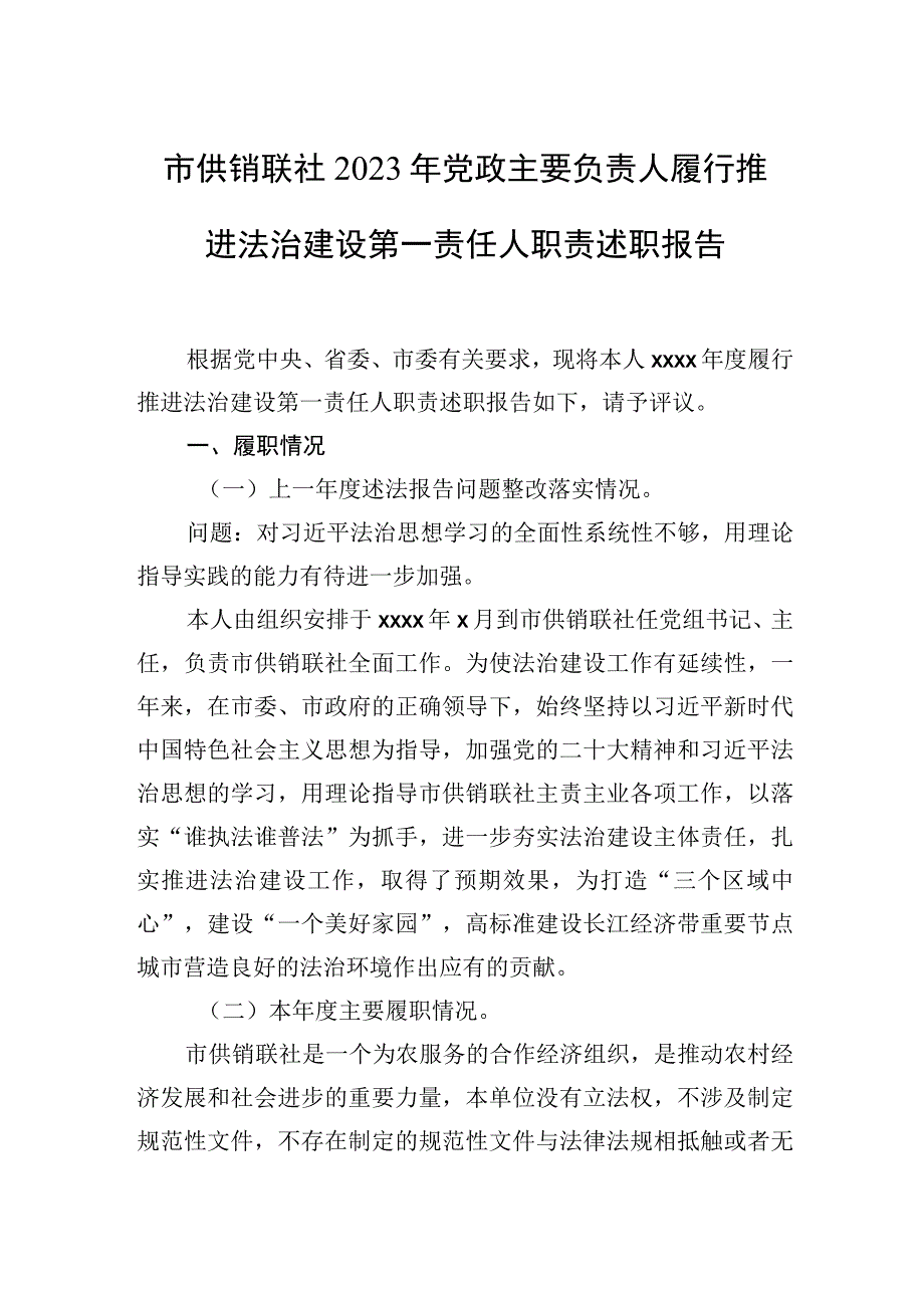 2023年党政主要负责人履行推进法治建设第一责任人职责述职报告汇编（6篇）.docx_第2页