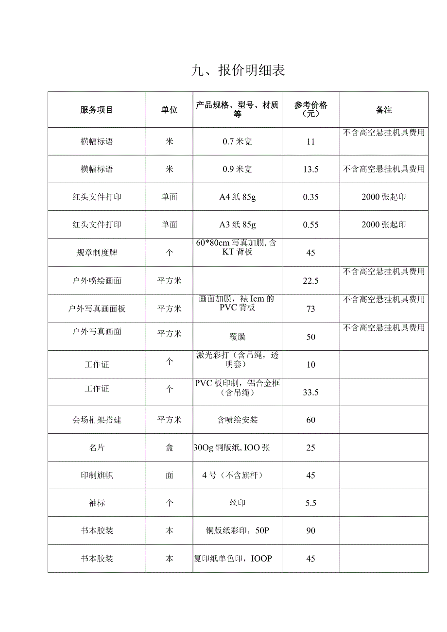 九、报价明细表.docx_第1页