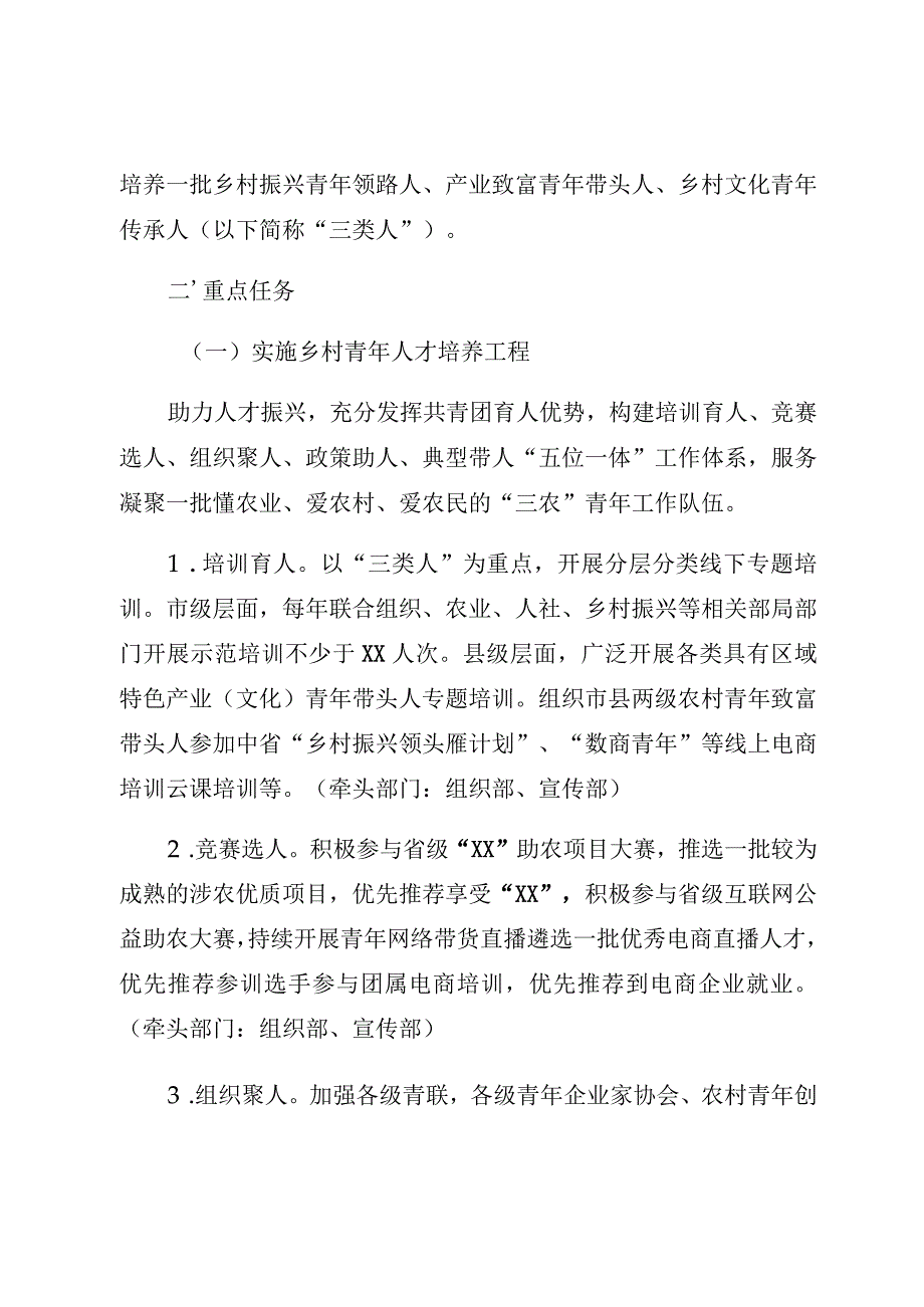 2023年推进乡村振兴青春建功行动实施方案.docx_第3页