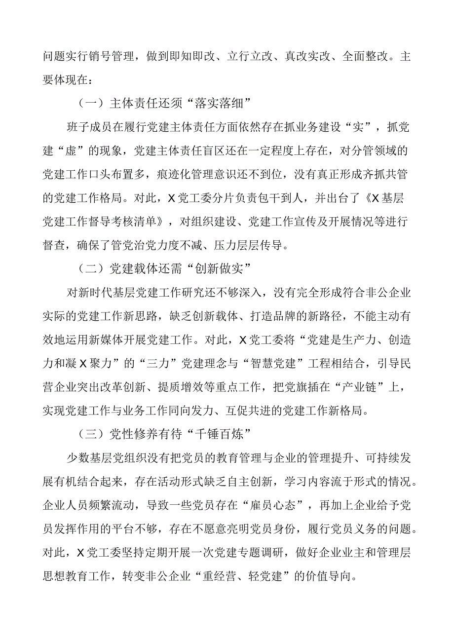 2023年两新x工委书记抓基层x建工作述职报告团队汇报总结.docx_第3页