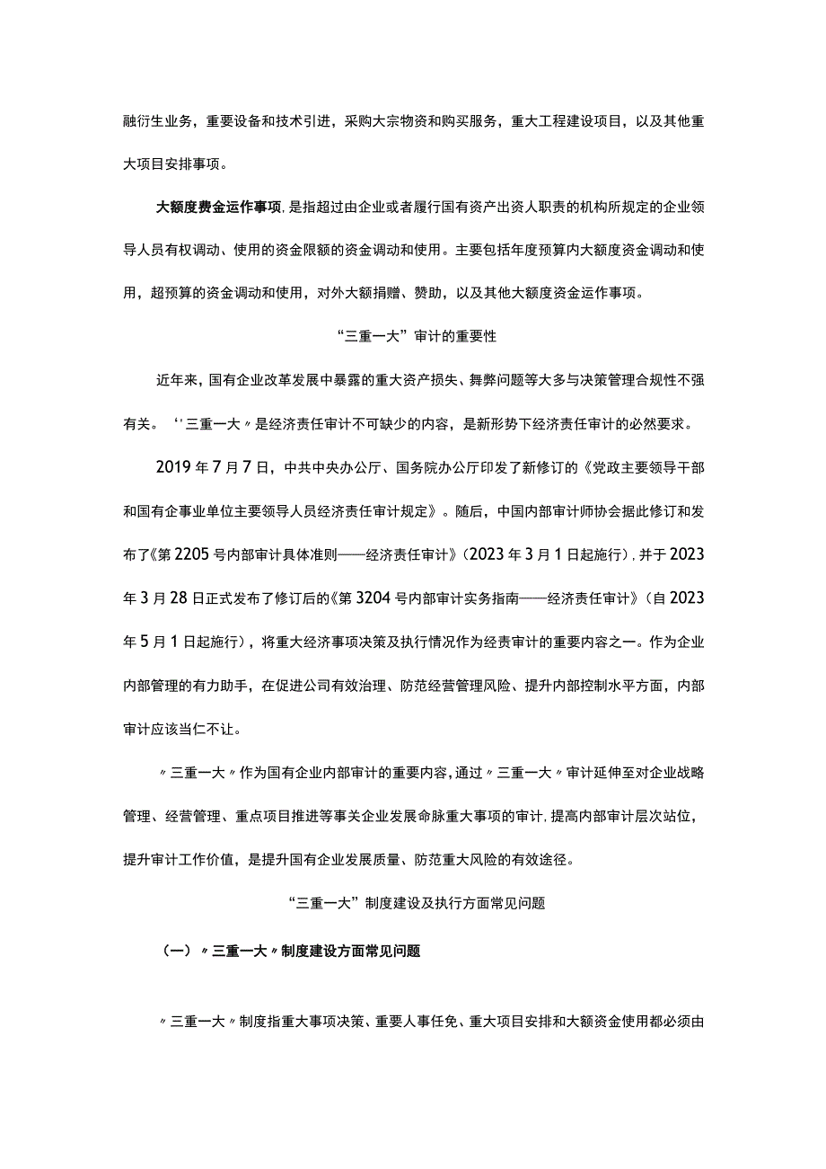 “三重一大”审计的重要性及常见问题及建议.docx_第2页