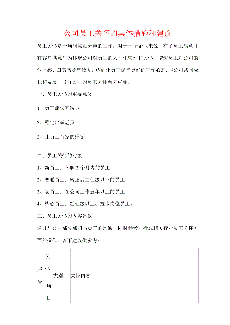 公司员工关怀的具体措施和建议.docx_第1页