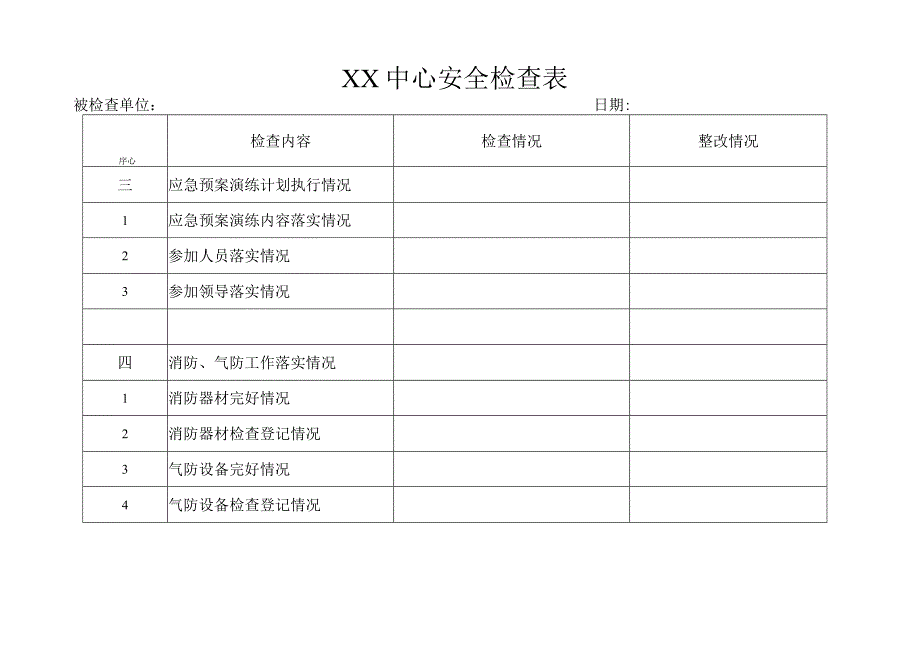 XX中心安全检查表.docx_第2页