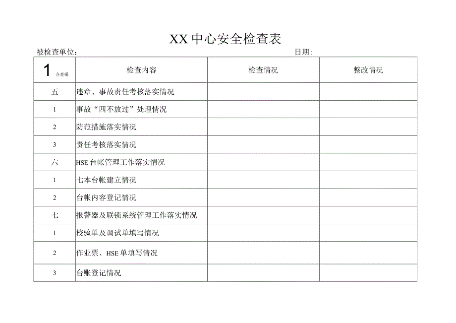 XX中心安全检查表.docx_第3页