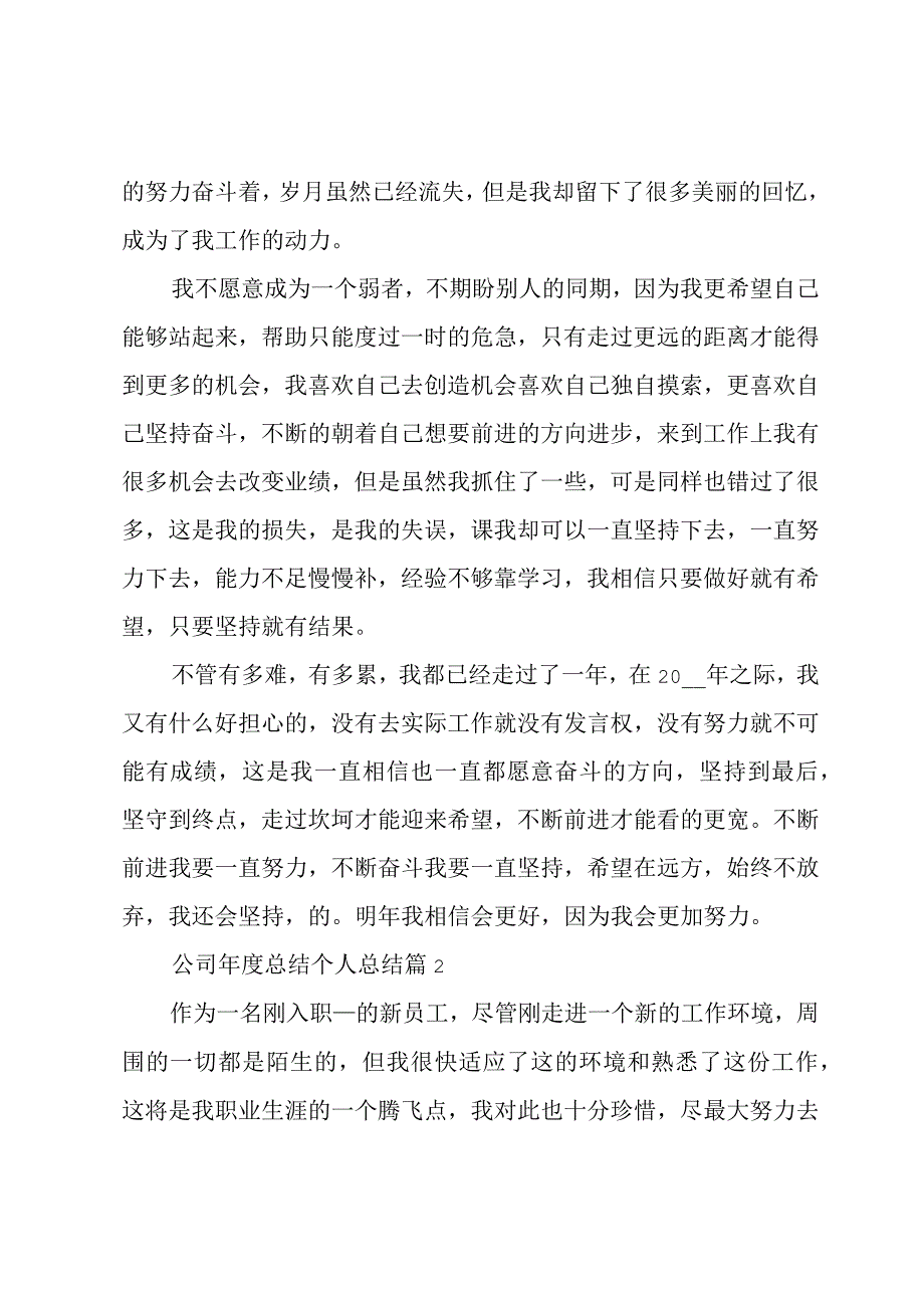 公司年度总结个人总结8篇.docx_第2页