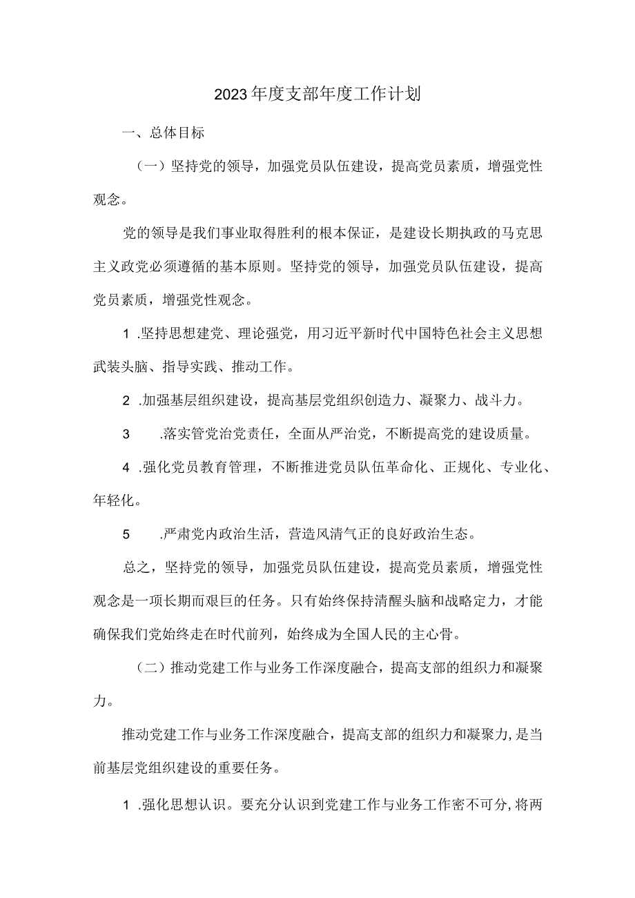 2023年度支部年度工作计划.docx_第1页