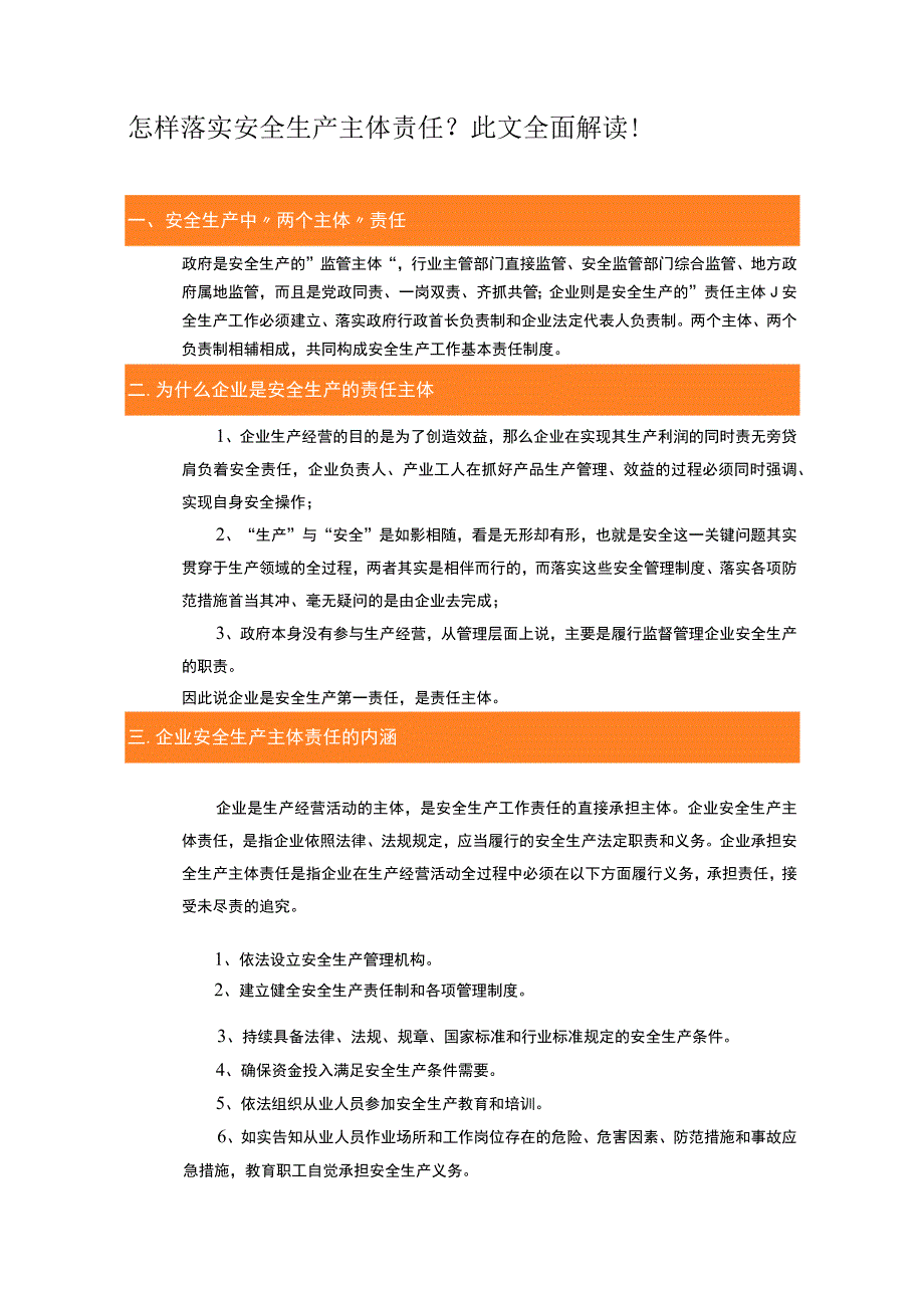 怎样落实安全生产主体责任.docx_第1页