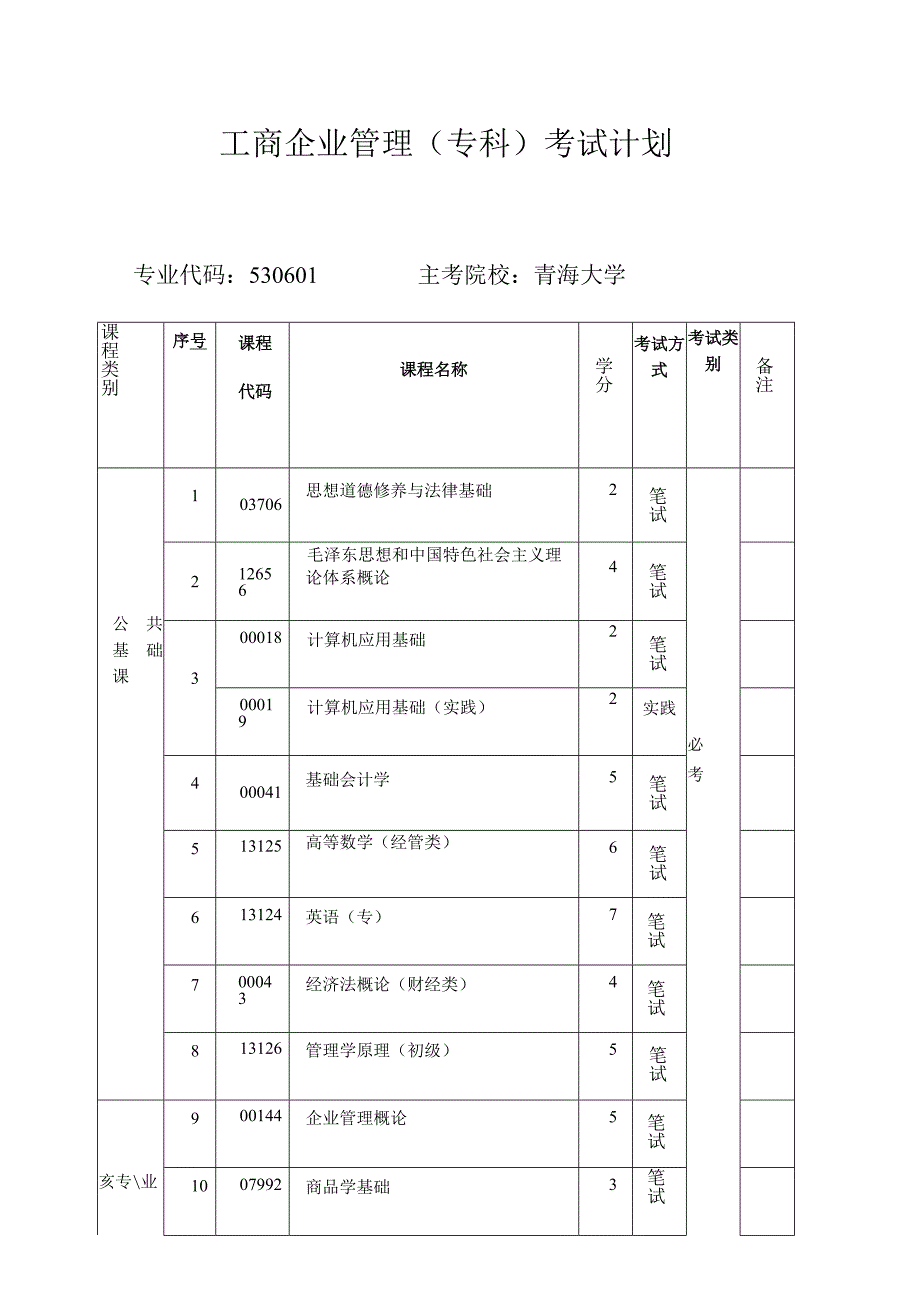 大数据与会计专科考试计划.docx_第3页