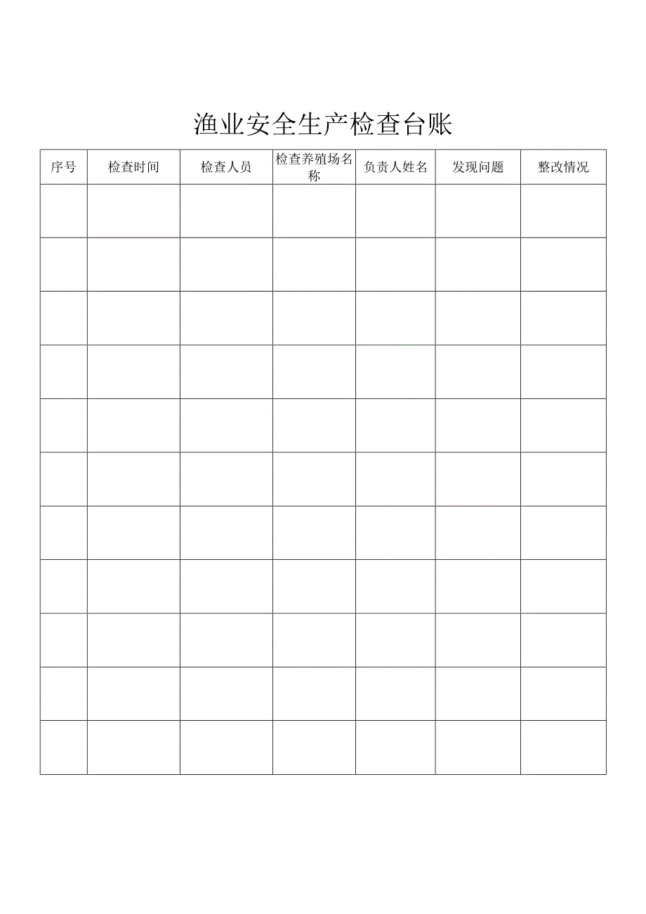 渔业安全生产检查台账.docx_第1页