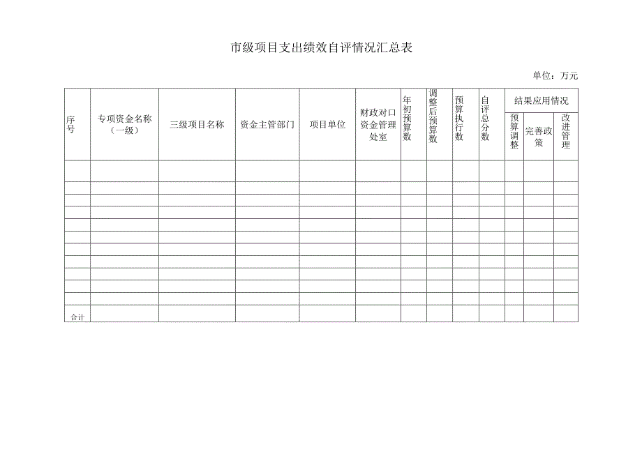 市级项目支出绩效自评情况汇总表.docx_第1页