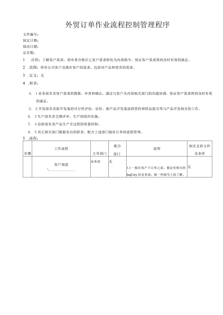 外贸订单作业流程控制管理程序.docx_第1页
