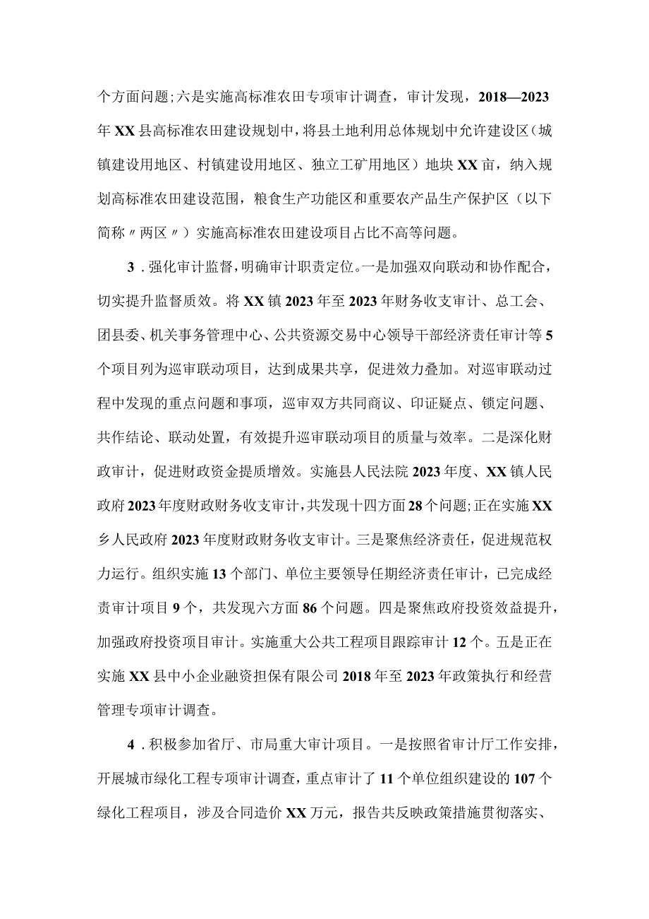 审计局2023年经济高质量发展工作总结.docx_第3页