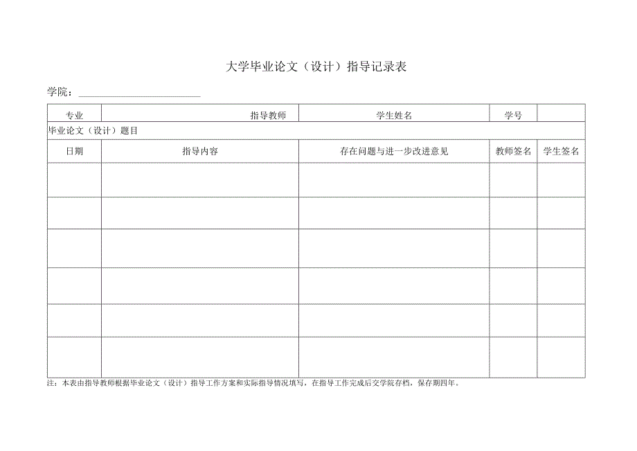 大学毕业论文（设计）指导记录表.docx_第1页