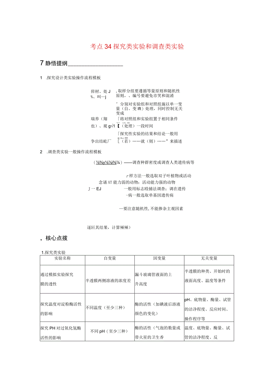 考点34探究类实验和调查类实验.docx_第1页