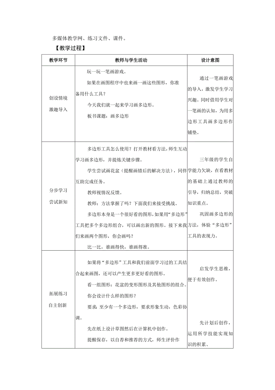 苏科版三年级信息技术上册第13课《画多边形》教案.docx_第2页