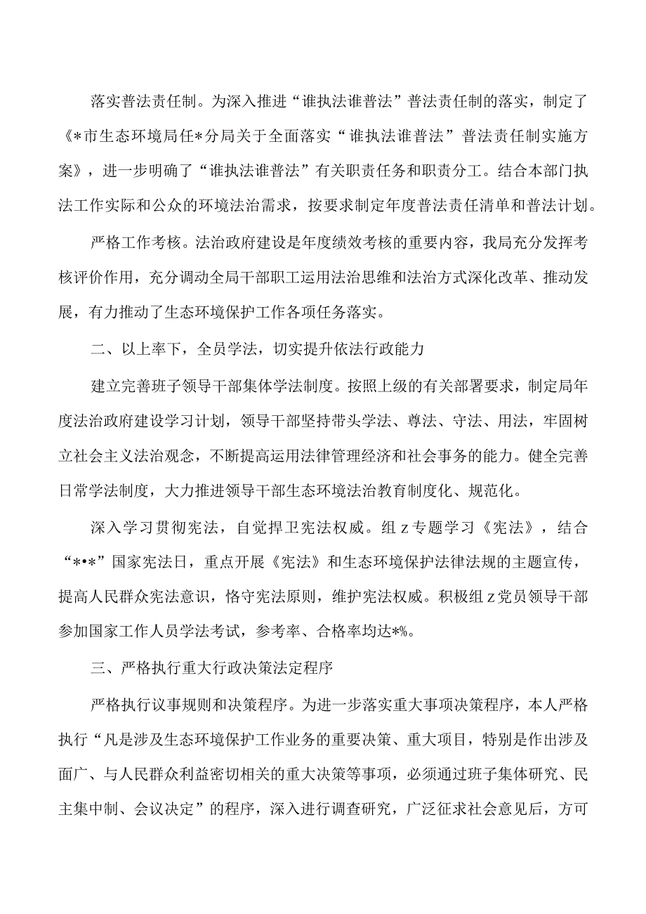 生态环境法治建设述职总结.docx_第2页