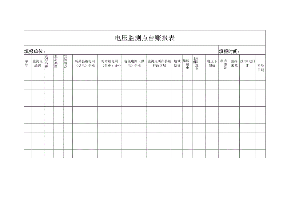 电压监测点台账报表.docx_第1页