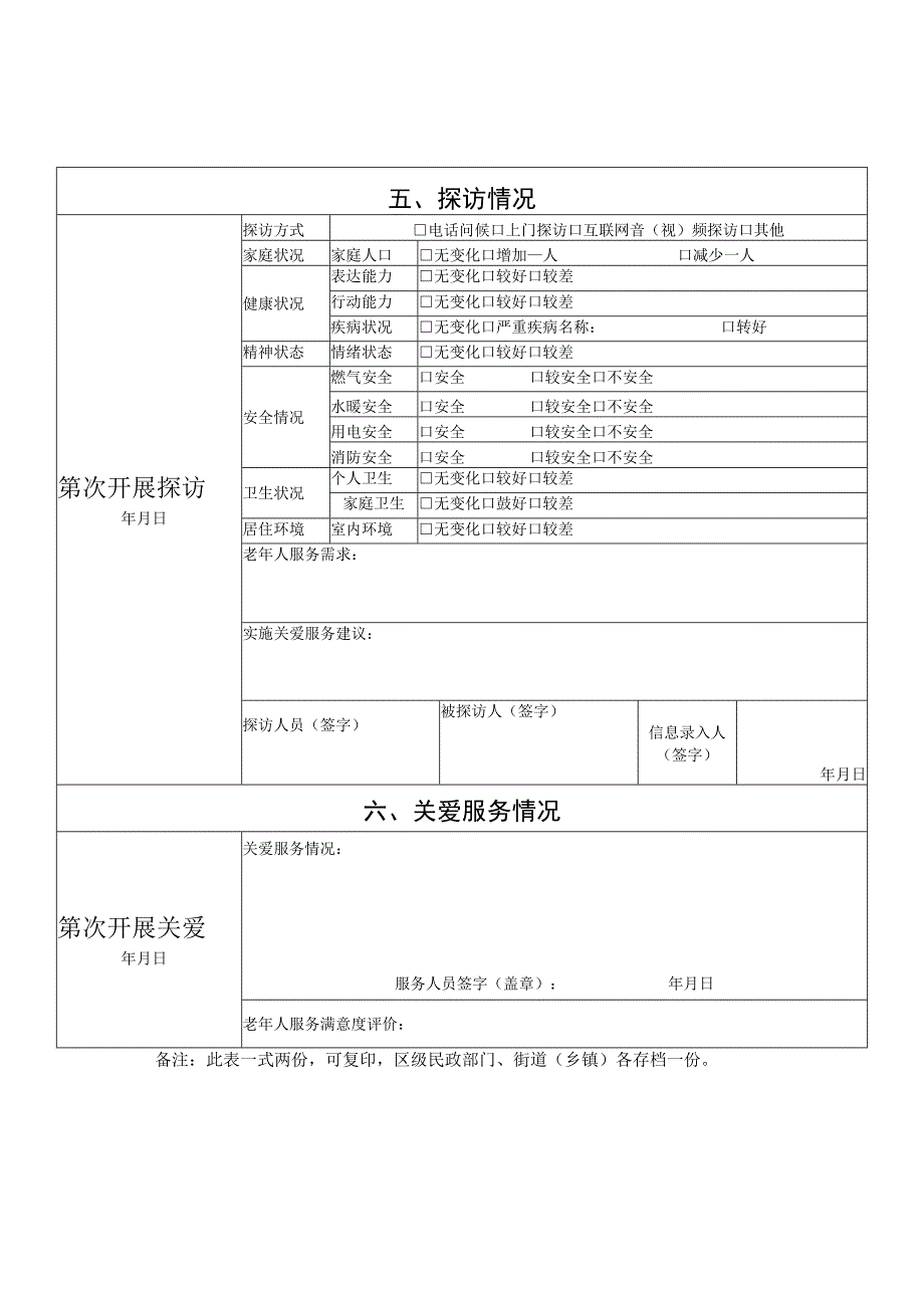 特殊困难老年人探访关爱服务台账.docx_第2页