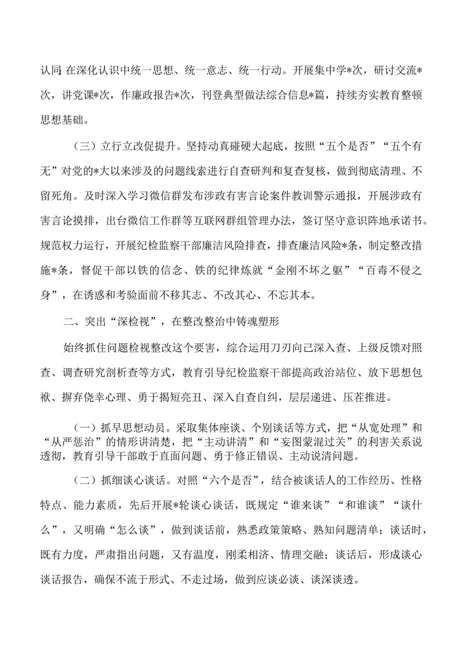 纪检组教育整顿工作总结.docx_第2页