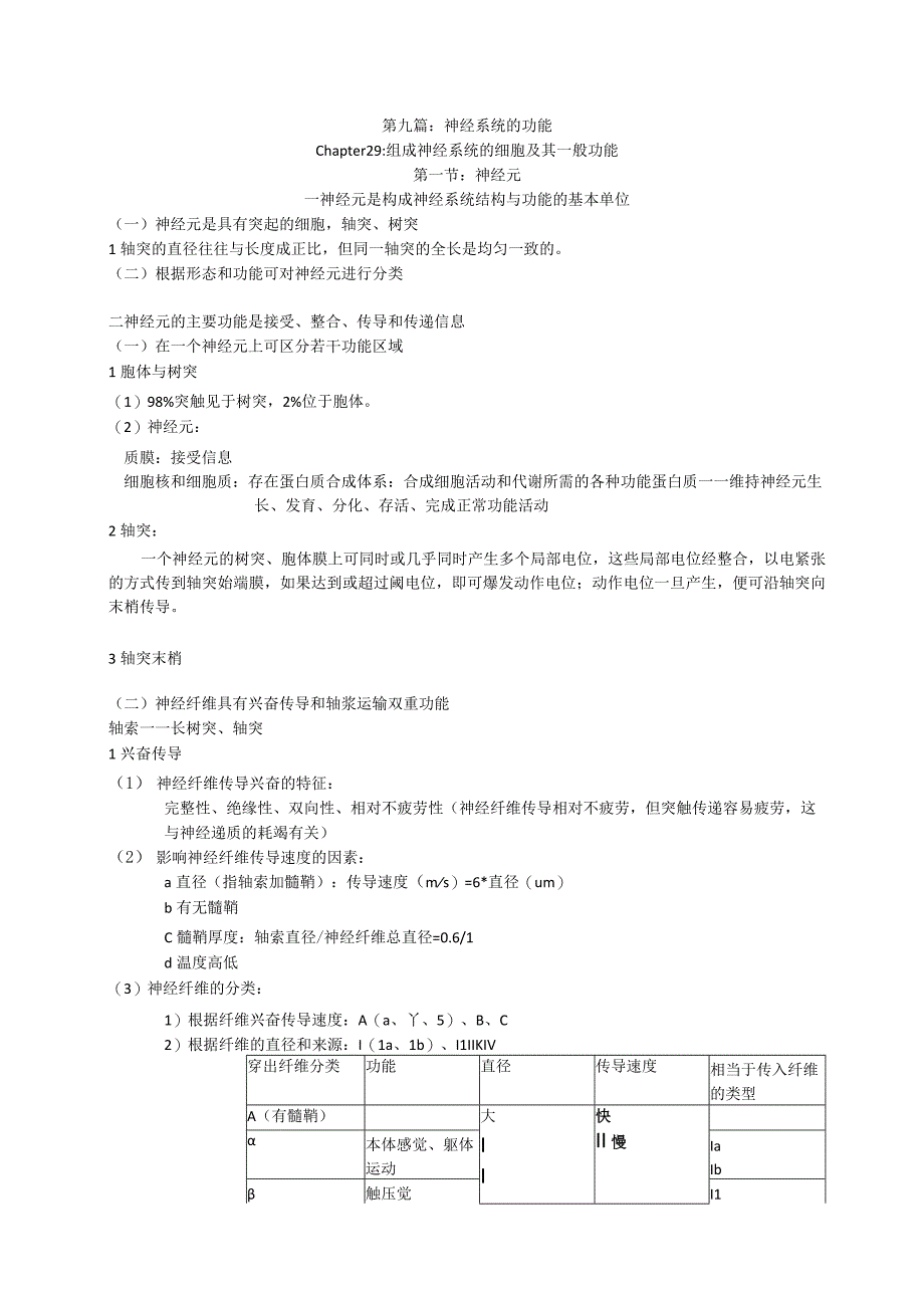 生理学学习资料：第九篇神经系统的功能.docx_第1页