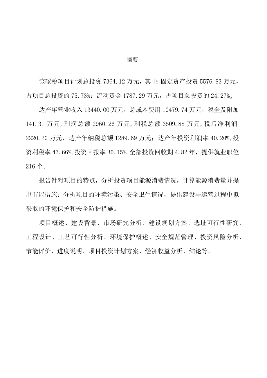 碳粉项目可行性研究报告(可编辑).docx_第2页