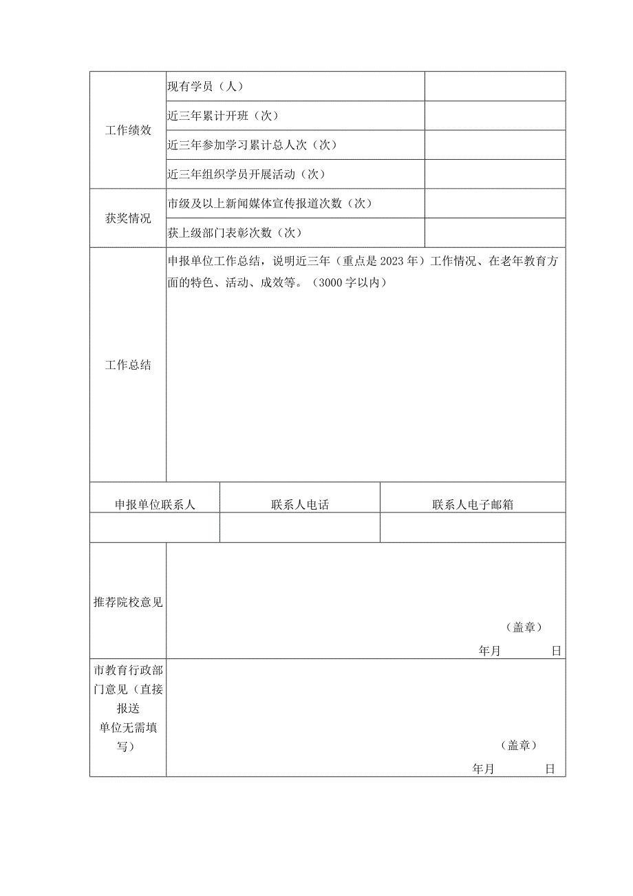 省级示范性老年大学、老年学校及老年学习中心申报表.docx_第2页