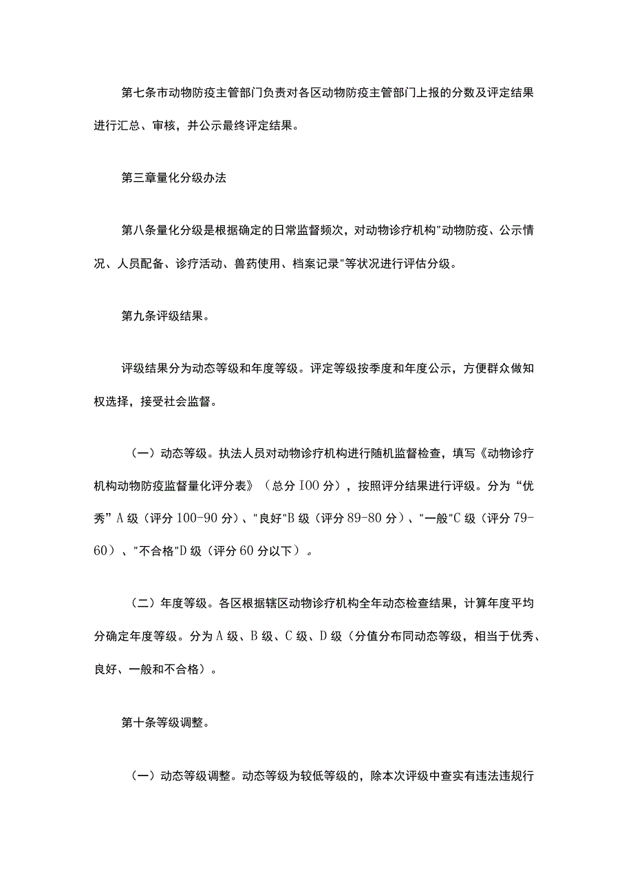 上海市动物诊疗机构动物防疫监督量化分级管理实施办法-全文、评分表及解读.docx_第2页