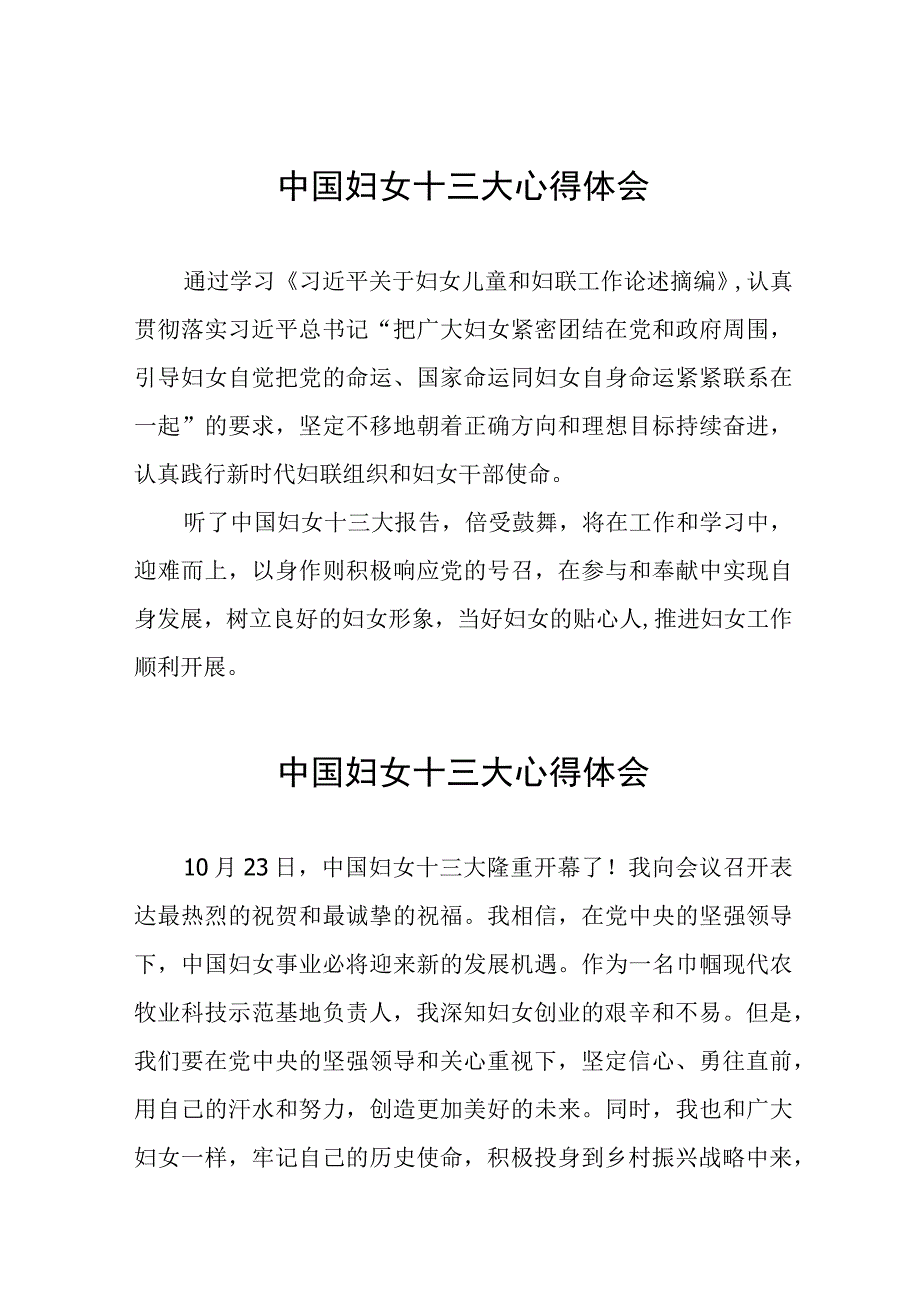 中国妇女十三大学习体会十八篇.docx_第1页