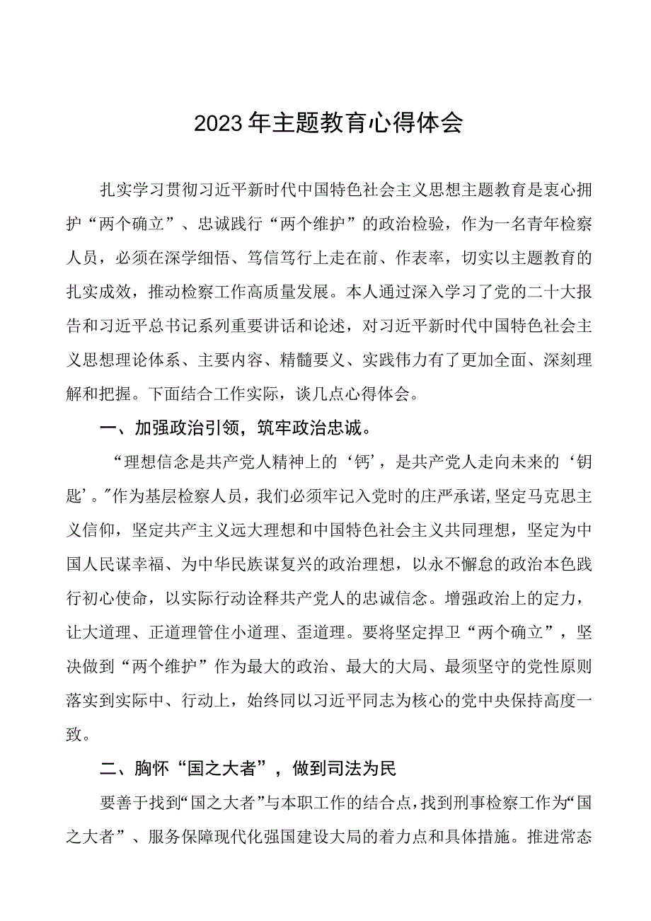 (十篇)检察院学习贯彻第二批主题教育的心得体会.docx_第1页