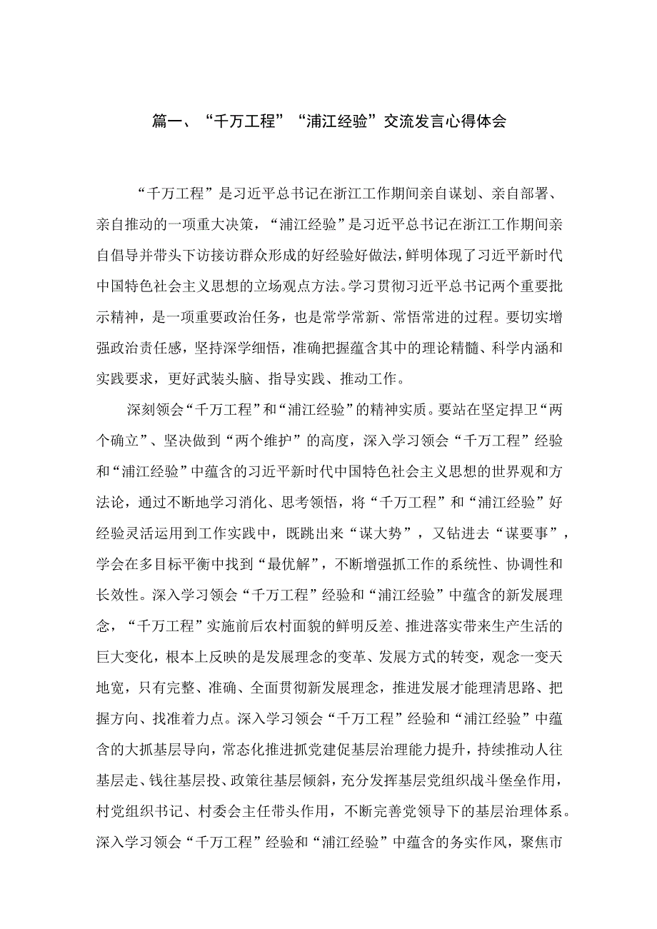 “千万工程”“浦江经验”交流发言心得体会（共5篇）.docx_第2页