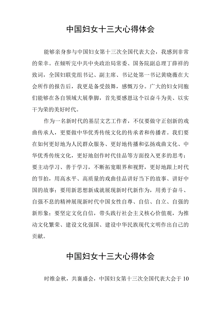 关于中国妇女十三大精神的学习体会十八篇.docx_第3页