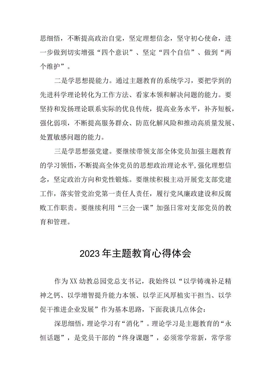 幼儿园园长关于第二批主题教育的学习心得体会(12篇).docx_第2页