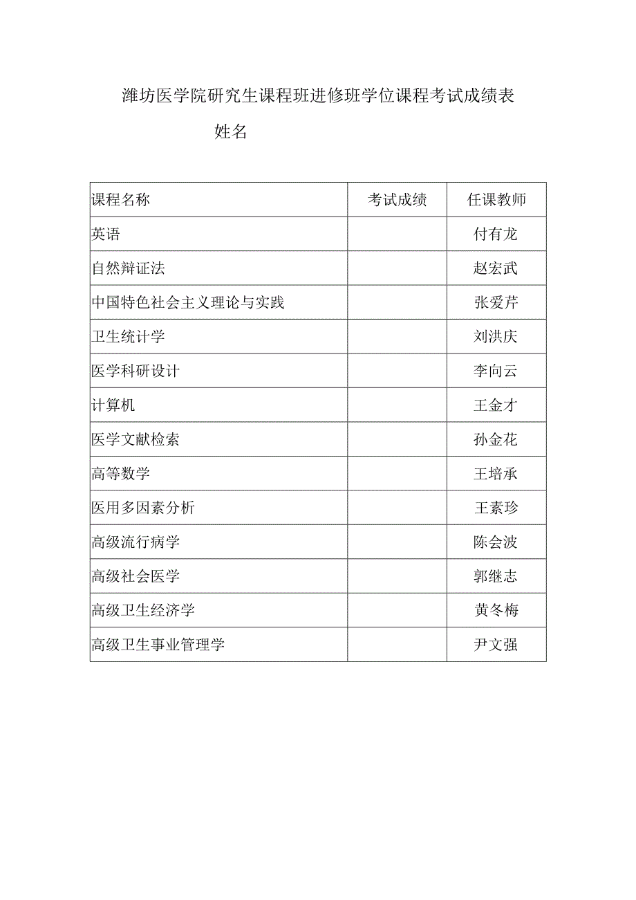 管理预防成绩单模板.docx_第1页