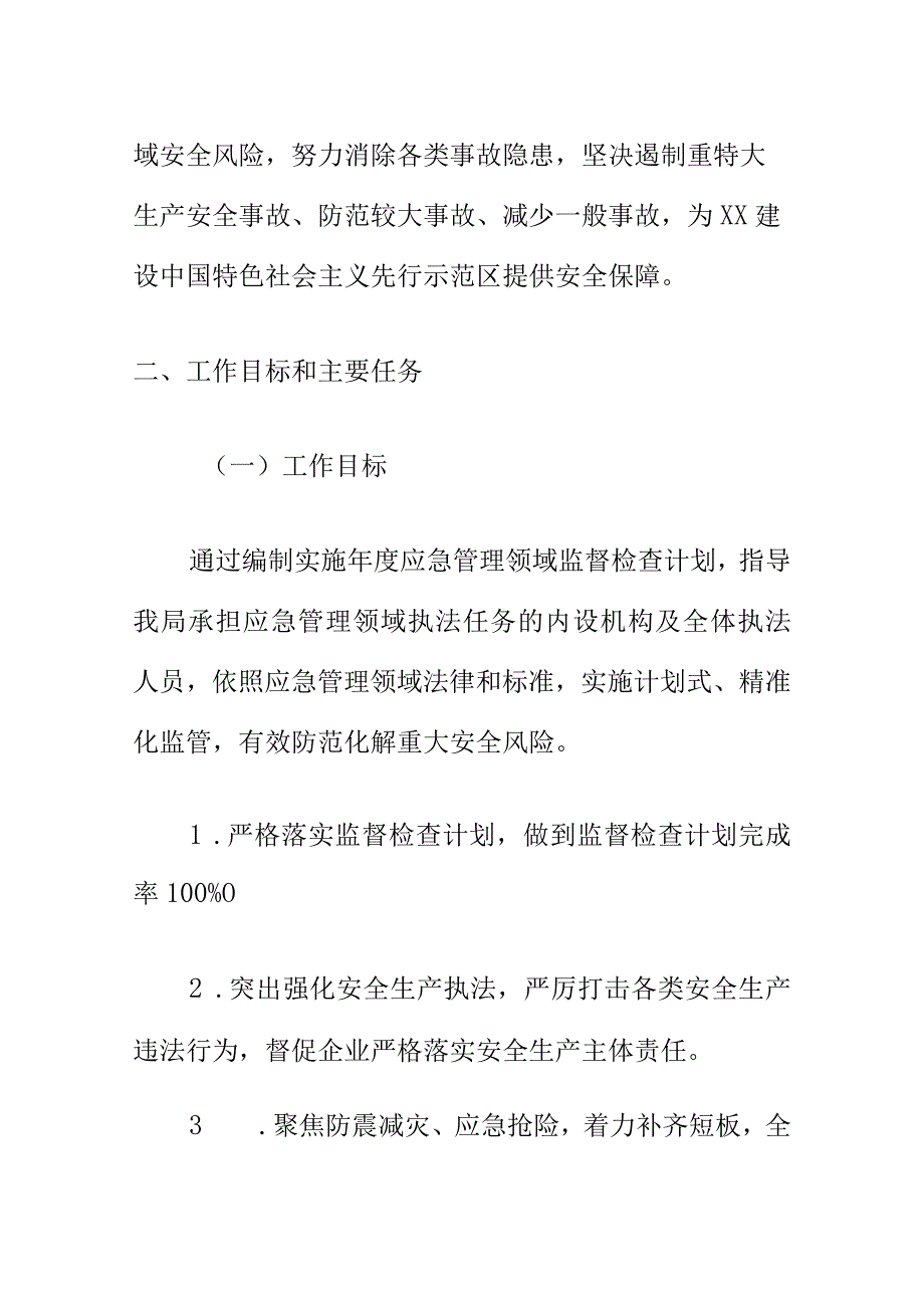 应急管理部门20XX年度应急管理领域监督检查计划.docx_第2页