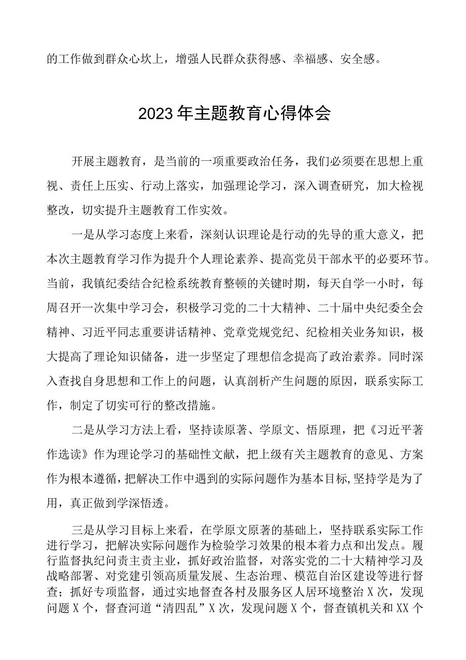 2023年镇纪检干部关于主题教育心得体会(九篇).docx_第2页